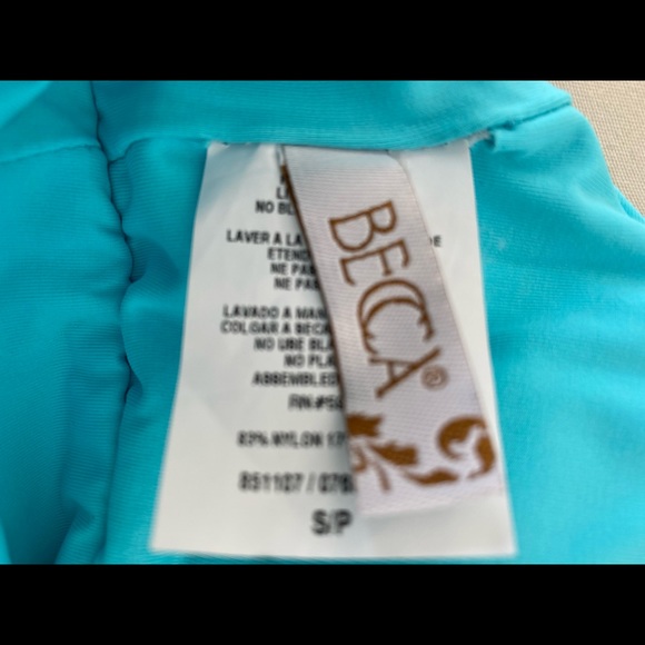 NWOT Becca Color Code Square Neck One Piece Swimsuit in Sea - Picture 5 of 6